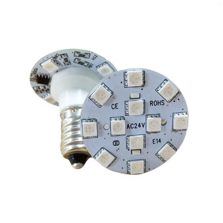 40mm diameter ac24v e14 rgb park lighting automatic amusement light e14 led bulb