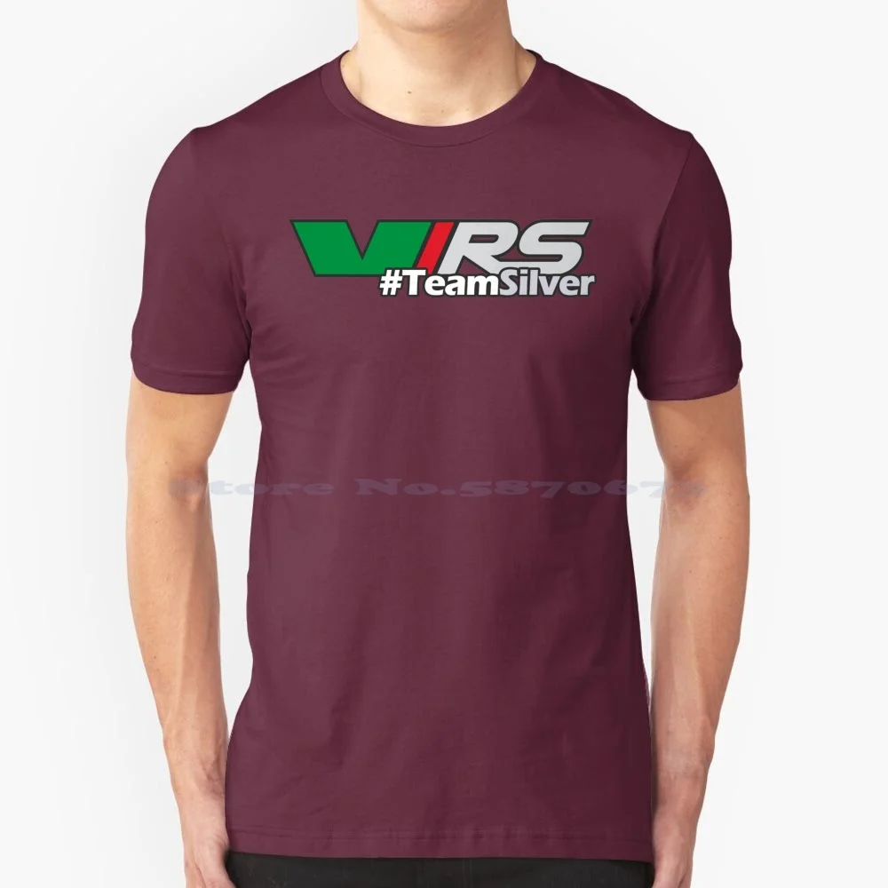 #teamsilver T Shirt 100% Cotton Tee Vrs Skoda Octavia Fabia Rally Sport Turbo Team Silver Owners Club