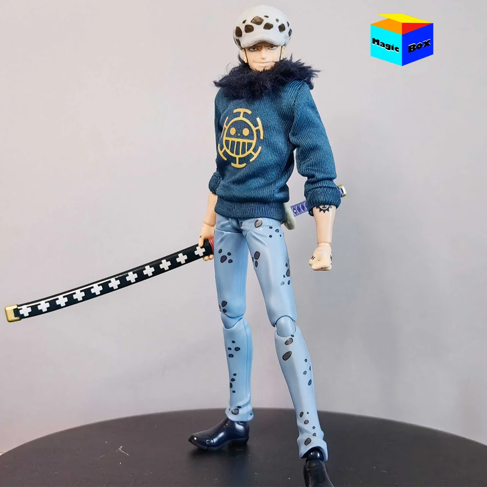 1/12 Male Soldier Trafalgar Gallo Hoodie Peacock Blue Printing Long Sleeved Sweater Top Clothes For 12in SHF Action Figure Model