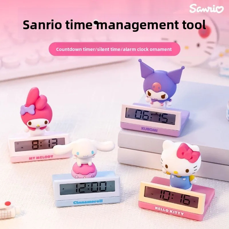 Sanrio family genuine authorized series cartoon Melody timing alarm clock surprise blind box ornament gift high-value new style