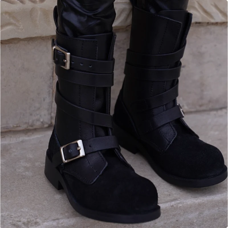 

BJD Doll Shoes For ID75 Doll Fashion Black Brown Shoes Ankle Boots Doll Accessories DIY Gift