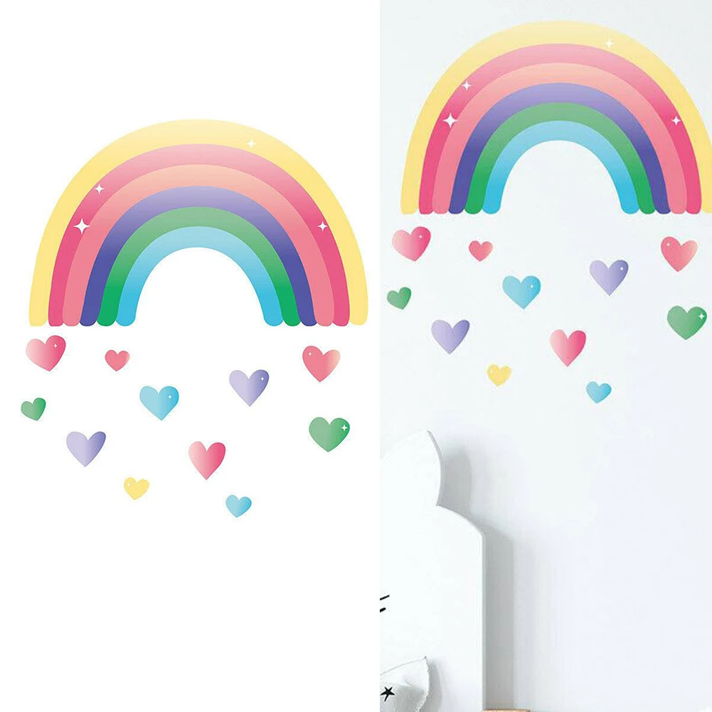 PVC Love Rainbow Wall Stickers 40 Cm * 30.9 Cm 2022 High Quality Hot Sale Practical Decorate Removable Stickers