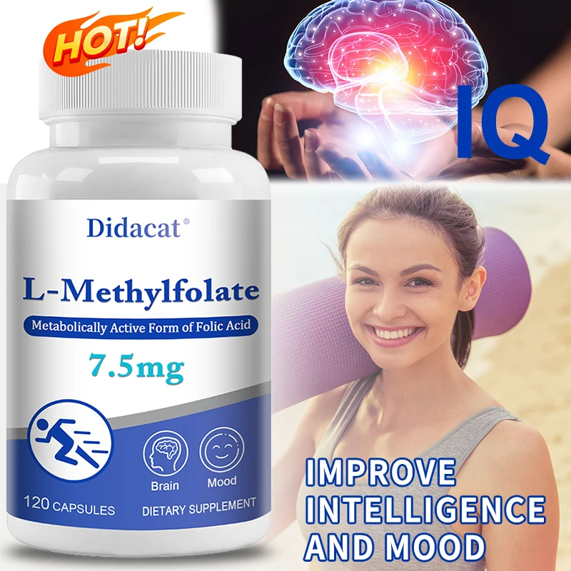 L-Methyl Folate 7.5 Mg Maximum Potency, Optimized & Activated, Non-GMO, Gluten-Free