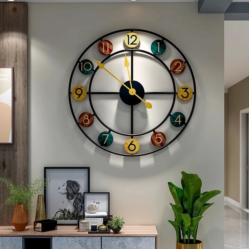 

Round Minimalist Wall Clocks Nordic Restaurant Design Silent Wall Watch Bedrooms Aesthetic Luxury Orologio Da Parete Home Decor