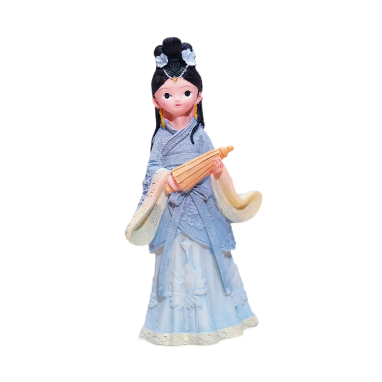 Chinese Ancient Girl Doll Figurine Collectibles Decorations Novelty Resin