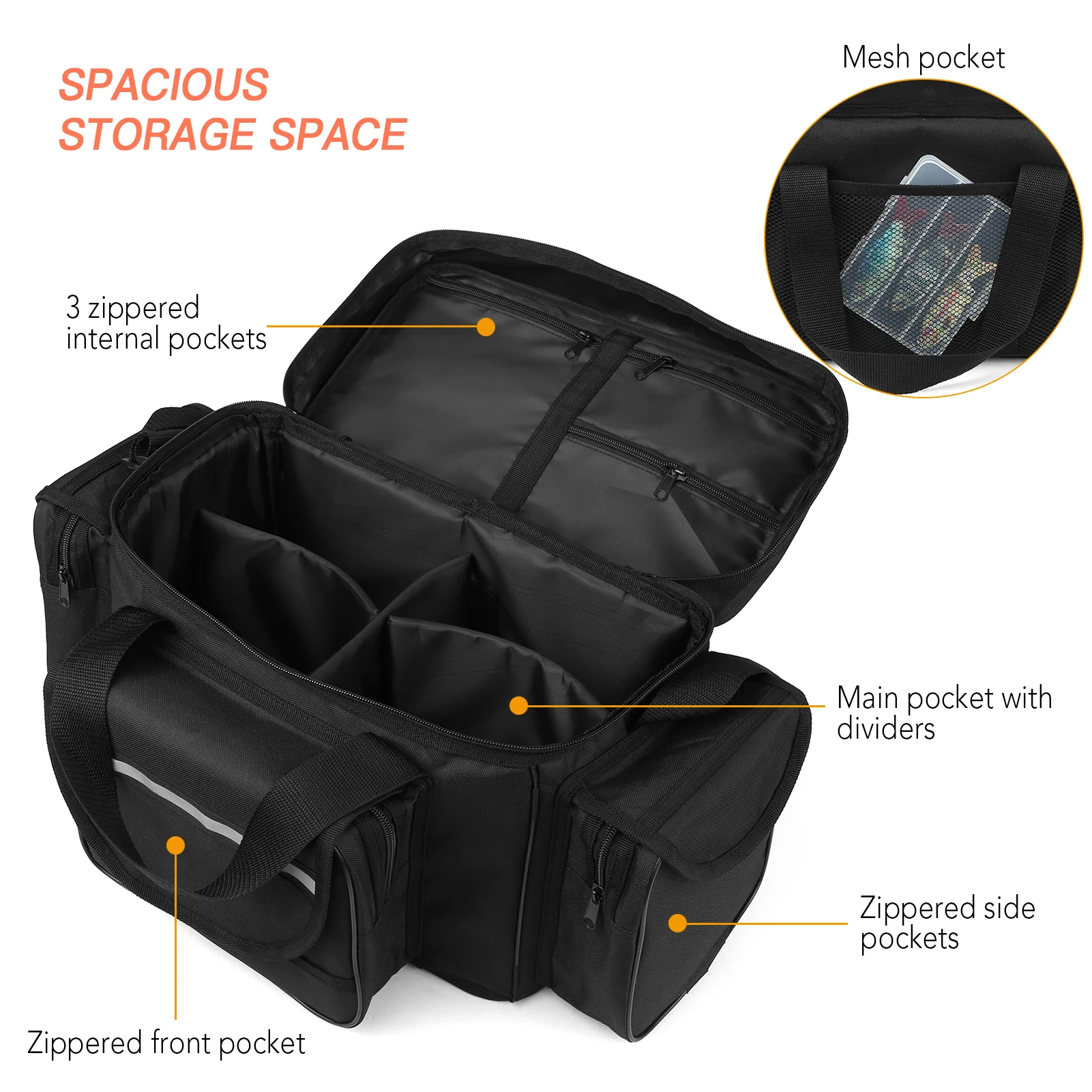 Large Capacity Fishing Tackle Bag Waterproof Fishing Tackle Storage Bag Case Outdoor Traveling Hunting Shoulder Bag Pack