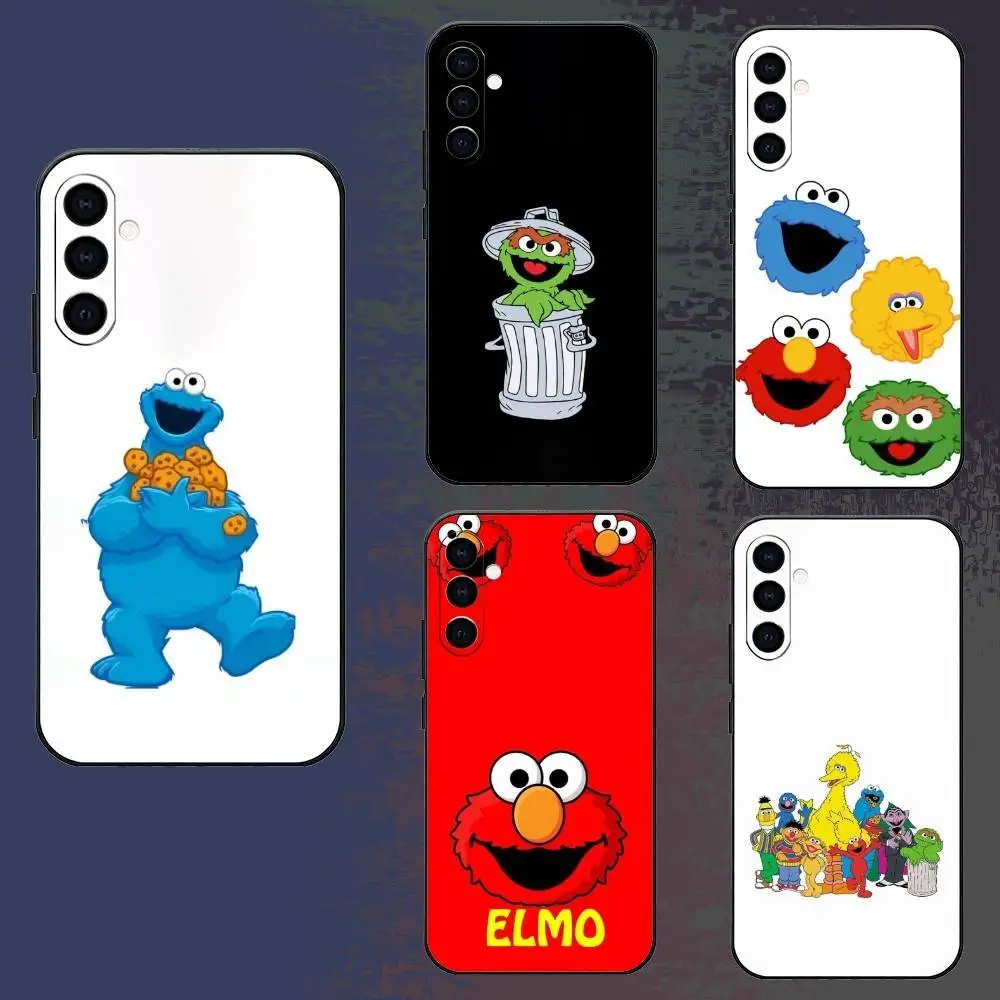 S-Sesame S-Street C-Cookie Elmo   Phone Case For Samsung Galaxy A73,A72,A71,A70,A52,A51 Others Soft Black Cover