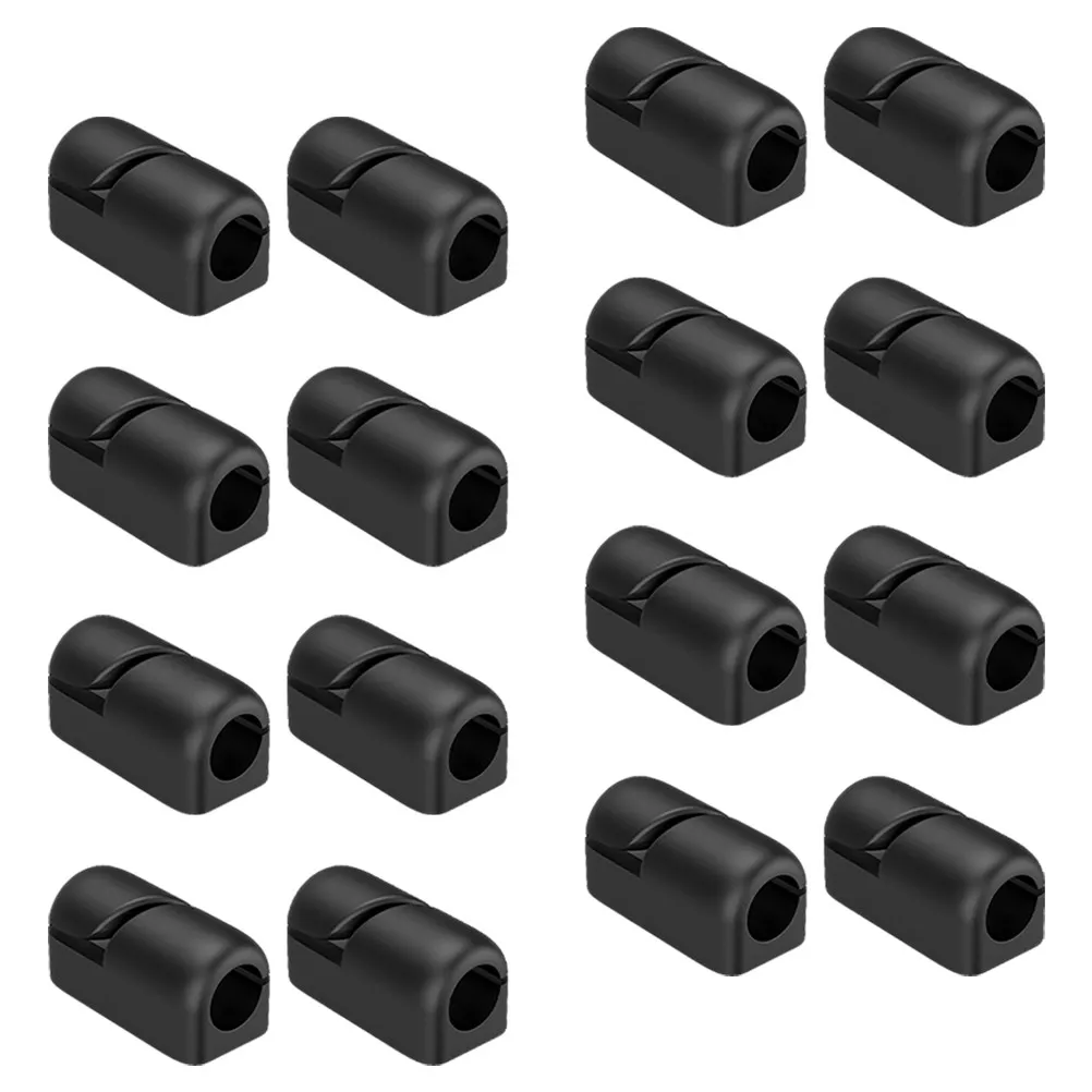 20Pcs Smooth Edge Silicone Cable Clips Easy Install Remove Cable Storage Clamp for Tidy Home Office Wire Management Clip