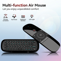 New W1 Air Mouse 2.4G Wireless Keyboard Remote Control IR Remote Learning 6-Axis Motion Sense for Smart TV Android Win TV Box PC