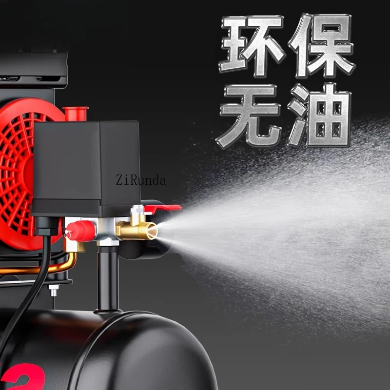 Grande compressor de ar 220v, bomba industrial silenciosa sem óleo 380v