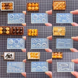 24Patterns Macaron Biscuit Bread Donuts 3D Acrylic Nail Mold Palace Nail Art Decorations DIY Design Silicone Nail Art