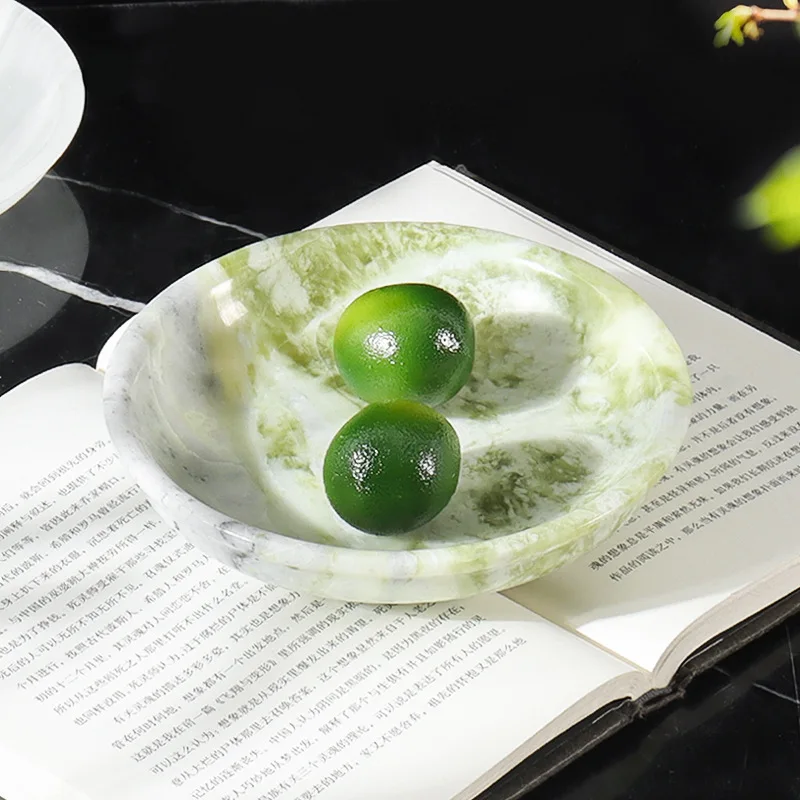 اليشم وجبة خفيفة طبق فاكهة طبق الجوز فندق زخرفة الديكور الناعم