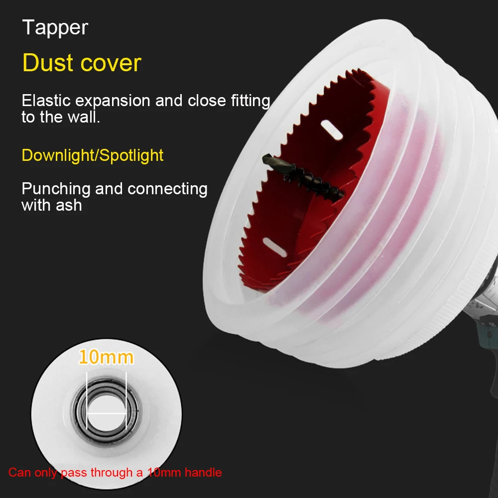 1PC Hole Opener Dust Cover Multifunctional Woodworking Metal Gypsum Downlight Sound Spot Light Expanding and Ash Connecting Tool