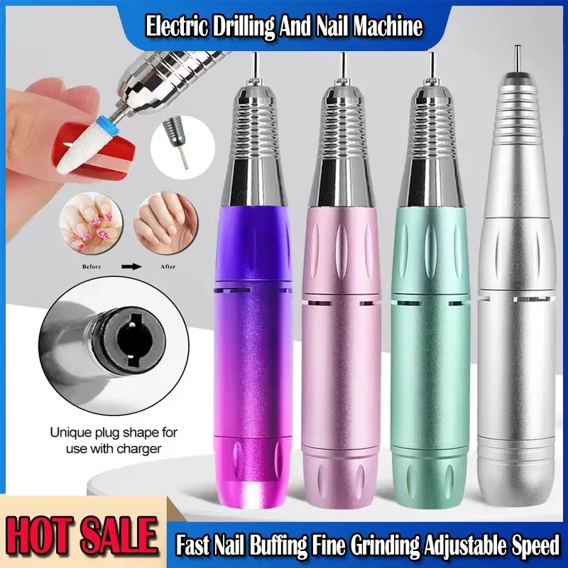 

Electric DC Nail Drill Pen Handle File Polish Grind Machine Handpiece Manicure Pedicure Tool for Nails Drill Machine Accessories
