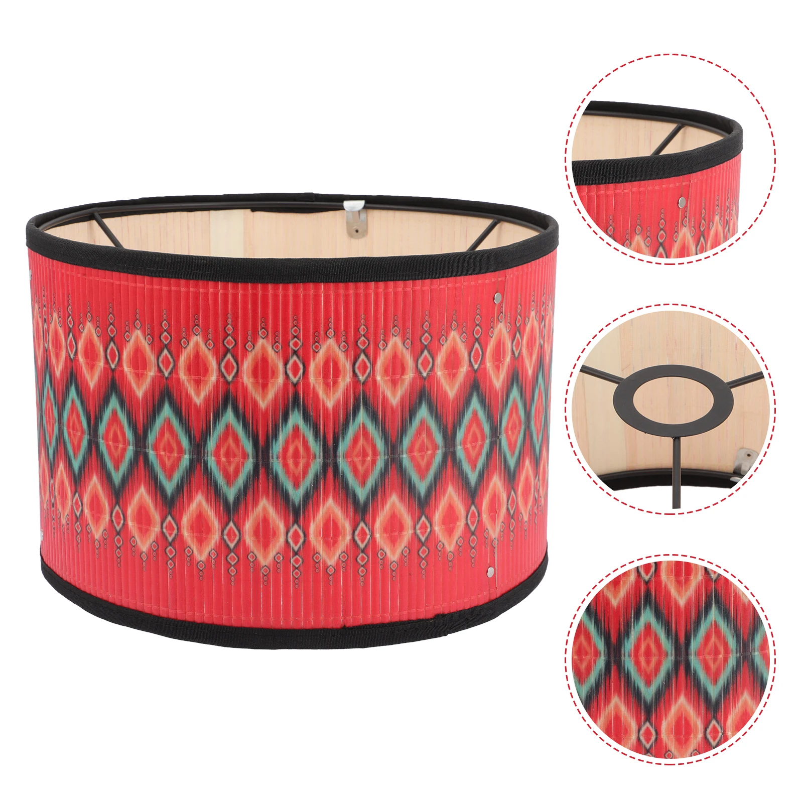 

Retro Bamboo Lamp Shade Chandelier Shade Pendant Lampshade For Home Office Hotel Restaurant Ceiling Light Cover Dust Insect