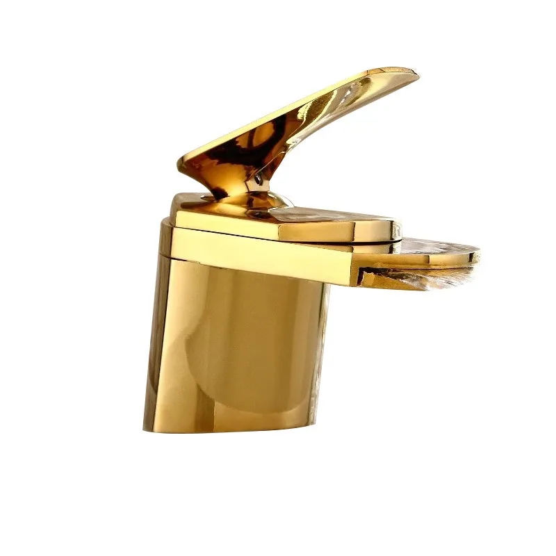 Niche Creative Waterfall Faucet, Countertop Basin Hot and Cold Faucet, Household Bathroom Basin Brushed Faucet