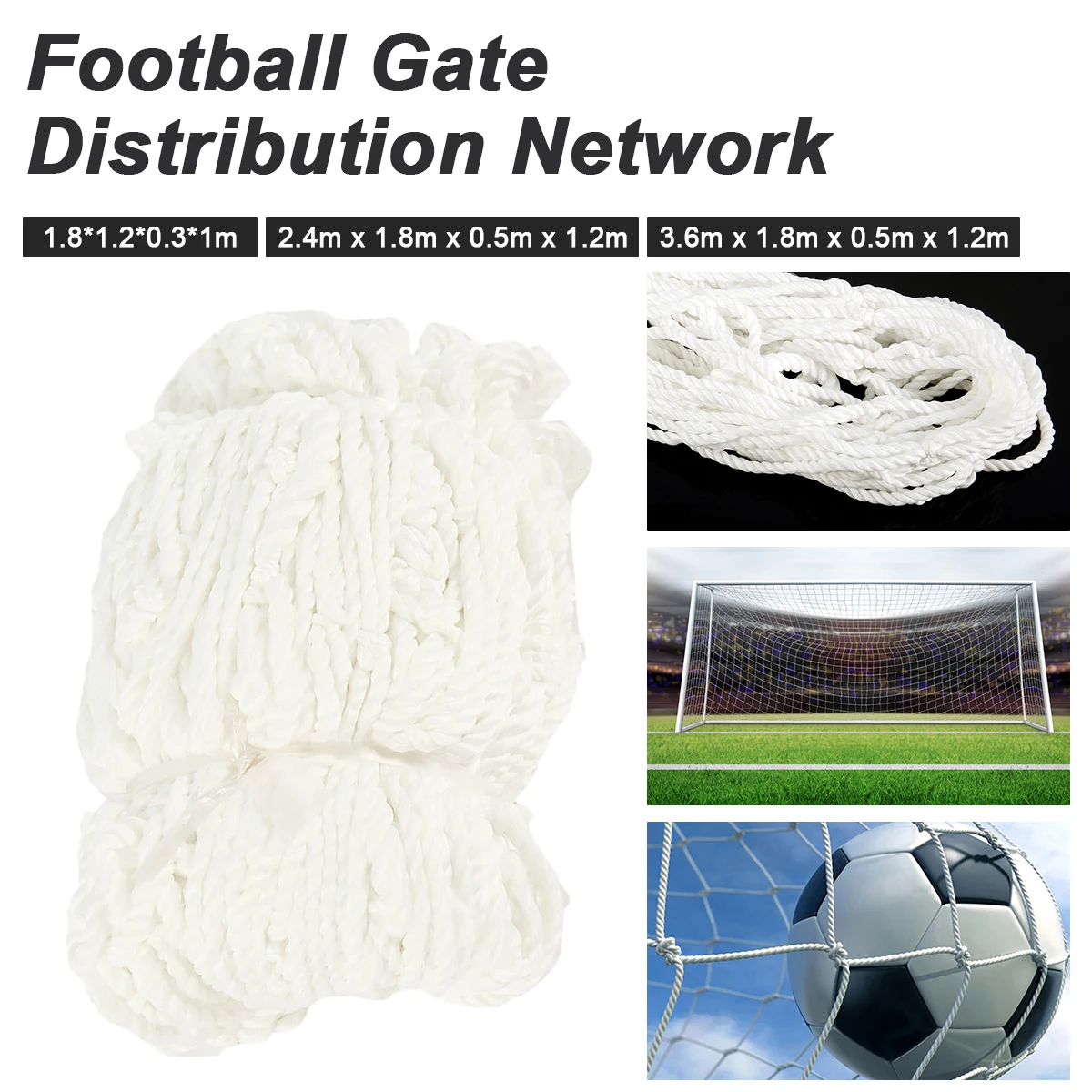 Soccer Goal Post Net Football Goal Football Netting Full Size Football Soccer Net Sports Replacement for Sports Match Training