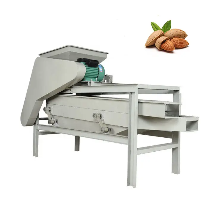 #Intelligence 400Kg/H Nut Almond Crushing Huller Husker Pecan Nut Cracker Machine Almond Cracking Shelling Machine
