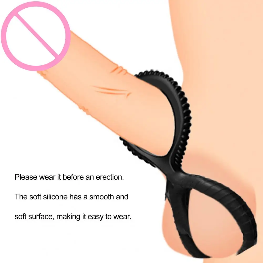 Penis Ring Scissors Shape Silicone Cock Ring Strong Pull High Elasticity Soft Male Delay Ejaculation Ring Adult Sex Toy