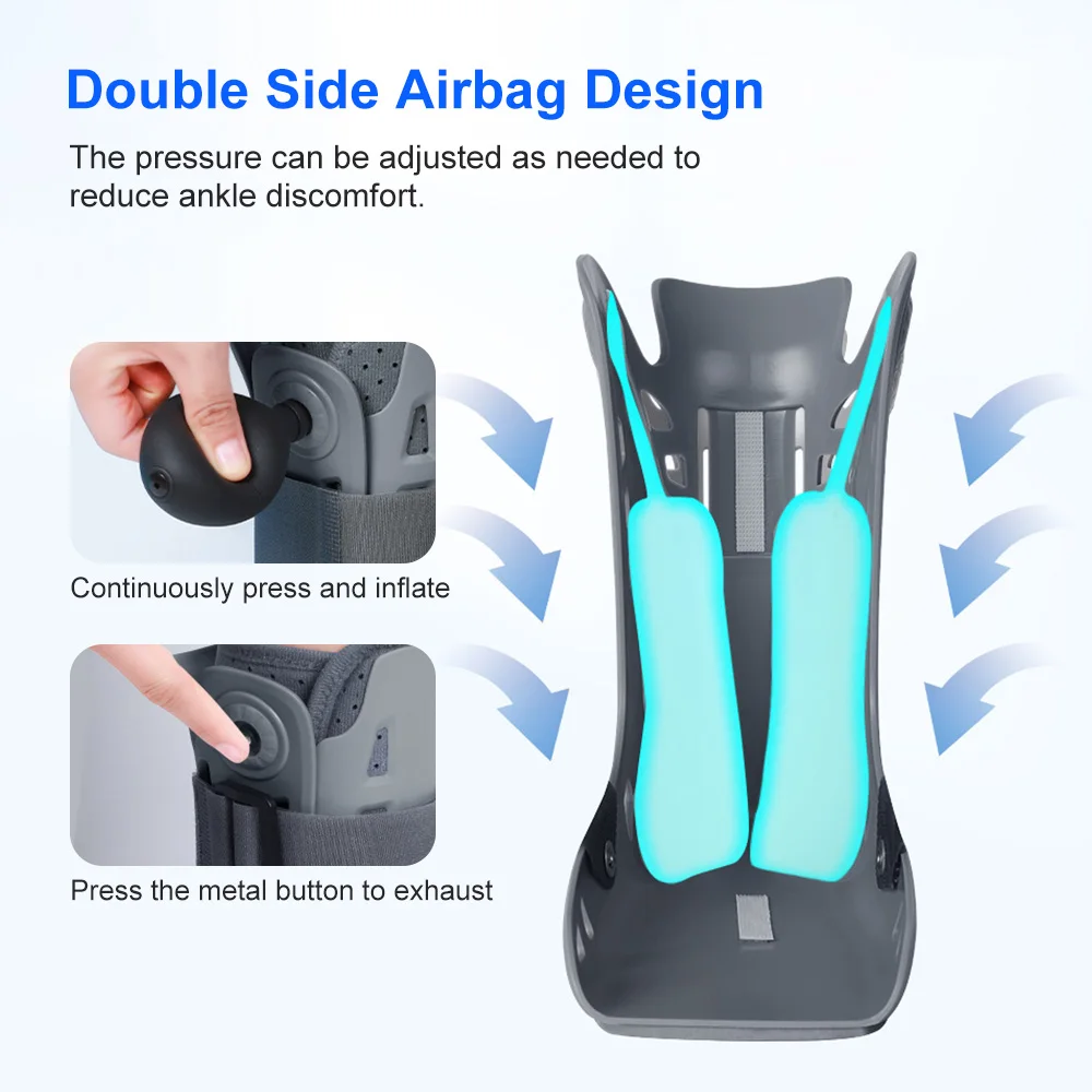 Plantar Fasciitis Ankle Support Brace with Airbag Foot Orthosis for Achilles Tendonitis Relief, Sports Injuries and Recovery ﻿