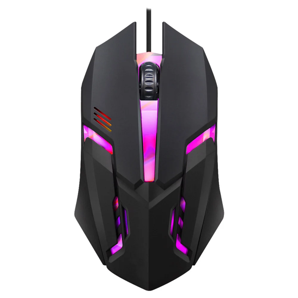 E-sports USB wired mouse, colorful 3-button LED gaming mouse, wired optical mouse, suitable for desktop and laptop computers