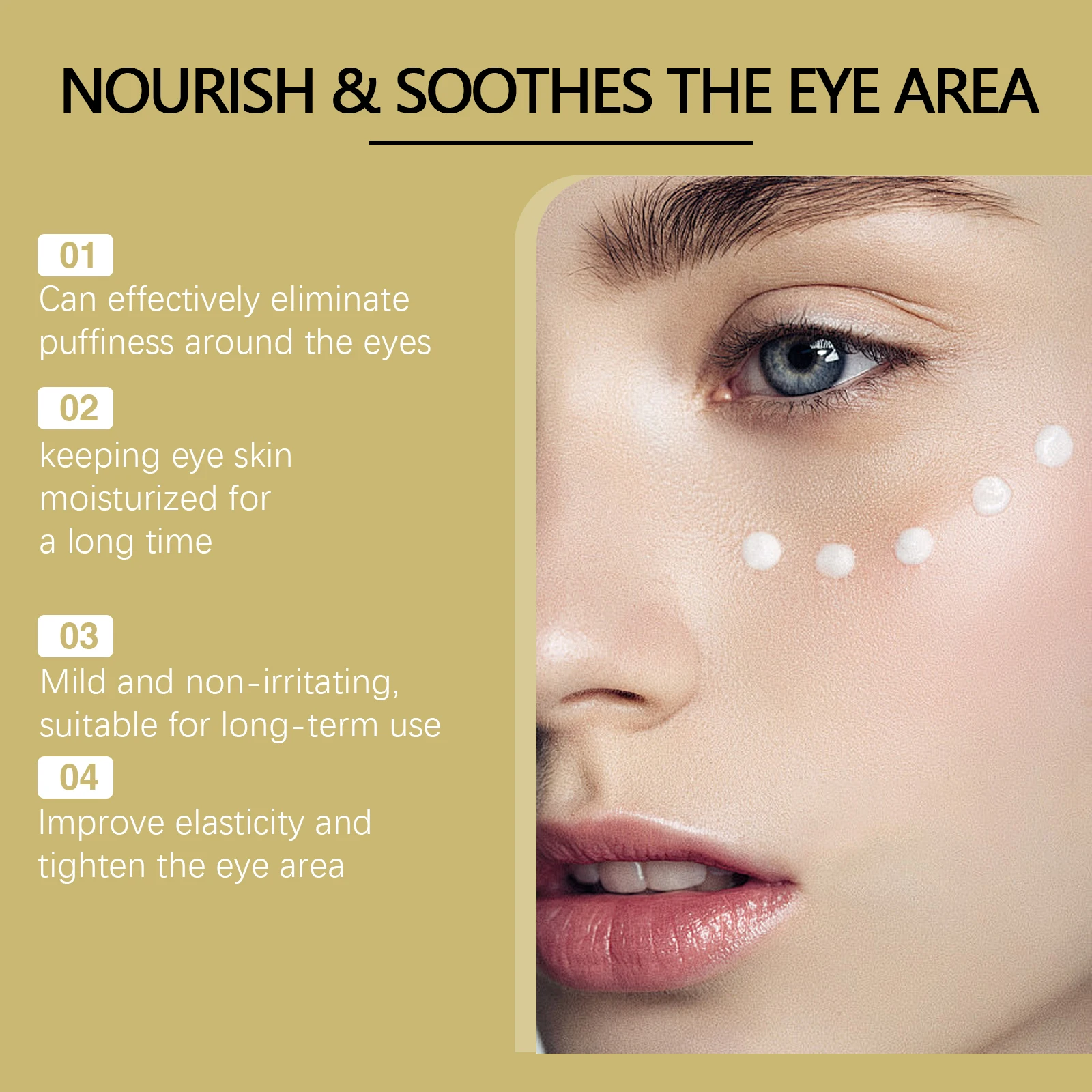 Bee Venom Eye Cream Hydrating & Firming Removal Eye Bag Anti Puffiness Fade Dark Circles Anti-Wrinkle Delicate Eye Area Care