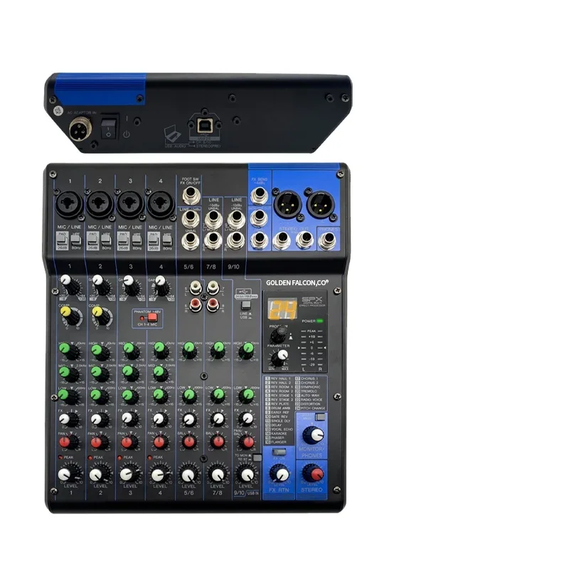 Factory Best Selling professional 10 Channel Dj Professional Audio Digital dj Mixer Mixing Console machine di sound