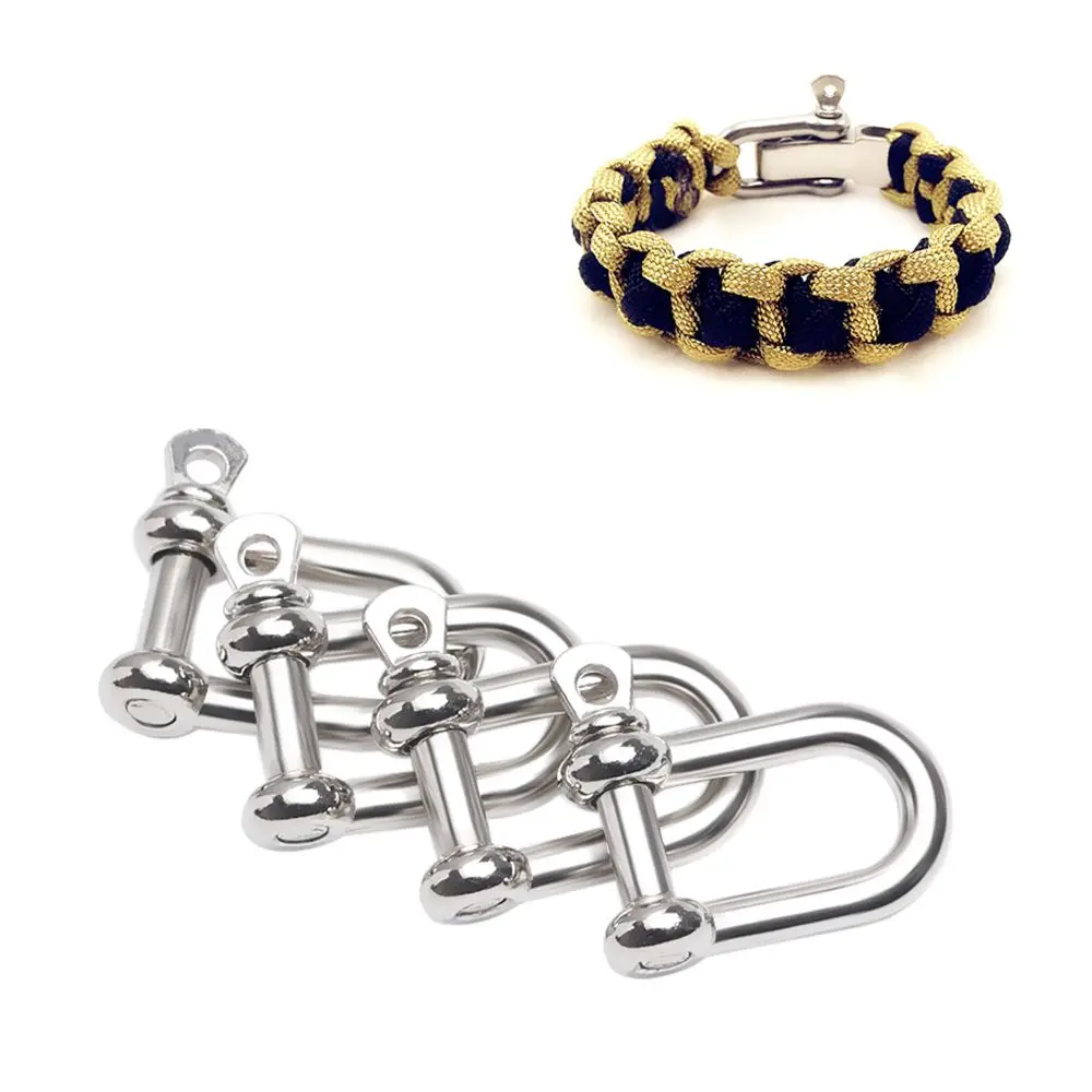 Steel Anchor Screw Pin Survival Rope Paracords Paracord Bracelets accessories U-Shaped Shackle Buckle Bracelet Buckles