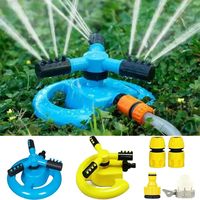 360 Degree Rotating Automatic Lawn Sprinkler Leak-proof Water-Saving Garden Irrigation Nozzle 3 Arms Easy Installation