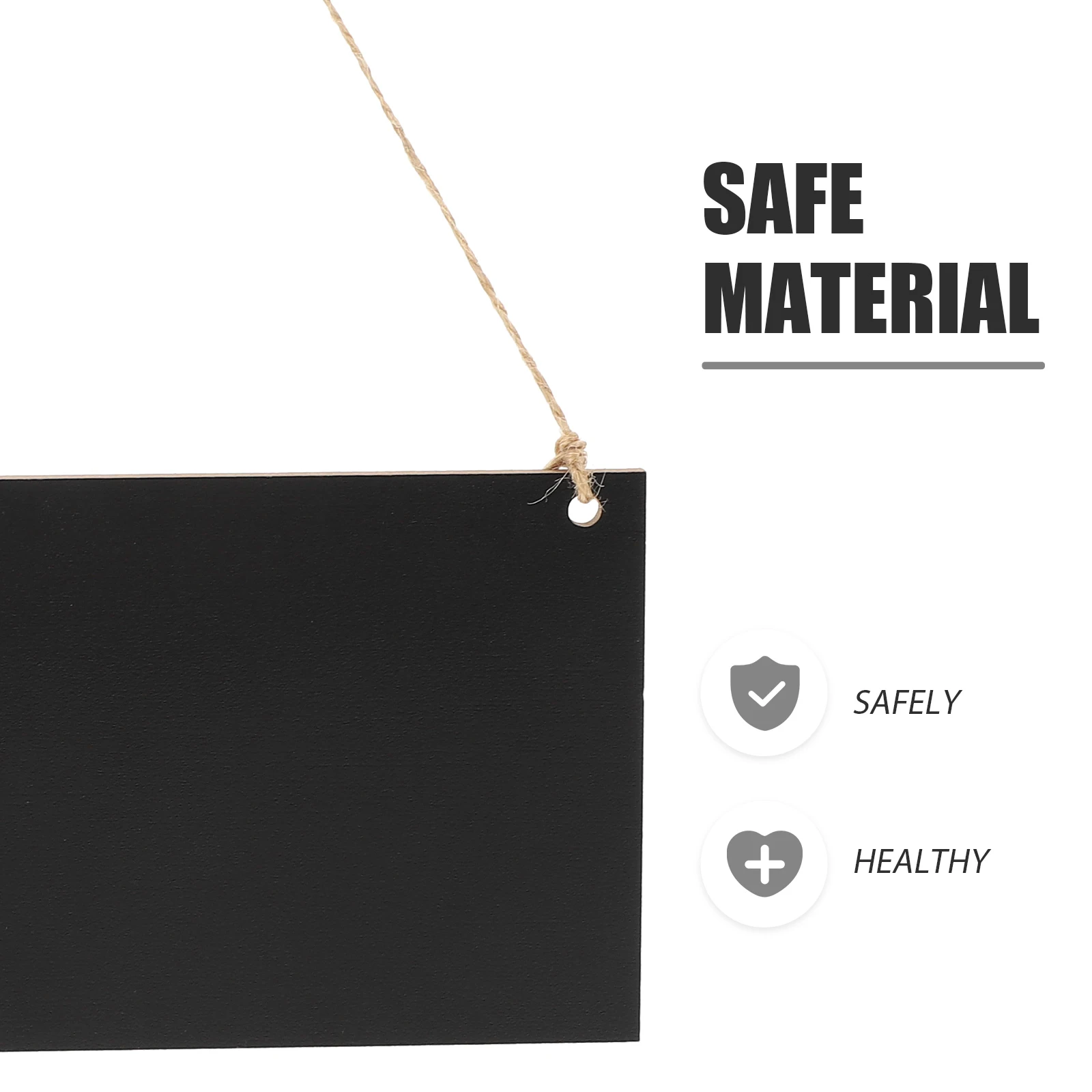 

2Pcs Wood Small Blackboard Hanging DIY Door Sign Blank Density Board Message Board Decorative Home Wall Hanging Plaque