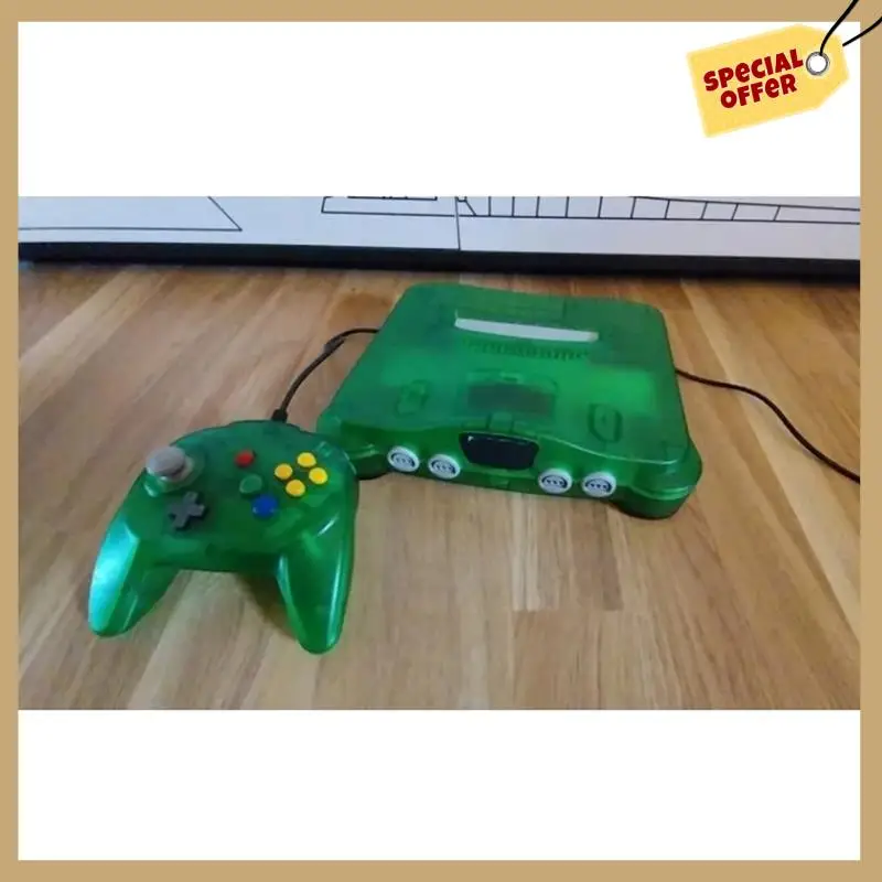 Nintendo 64 N64 용 보관 케이스 운반, 반투명 레트로 비디오 게임 콘솔 케이스 교체 쉘, 반투명 내구성 녹색