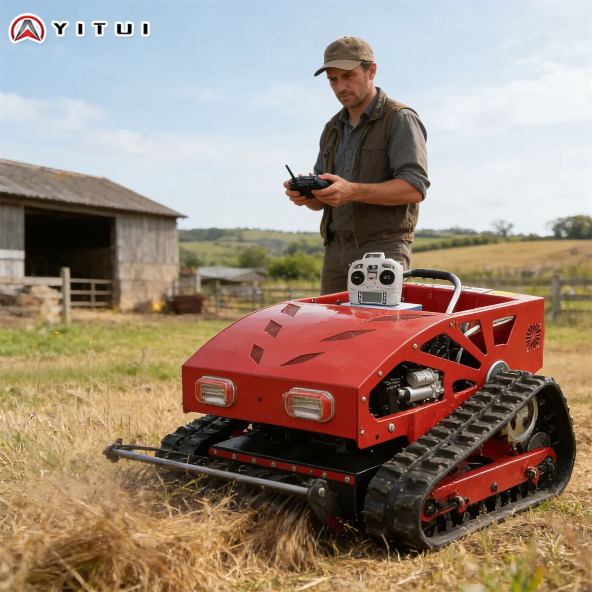 Customized High Quality All Terrain Ce Epa Remote Control Lawn Mower Farm Lawn Crawler Lawn Mower Ultra Long Endurance