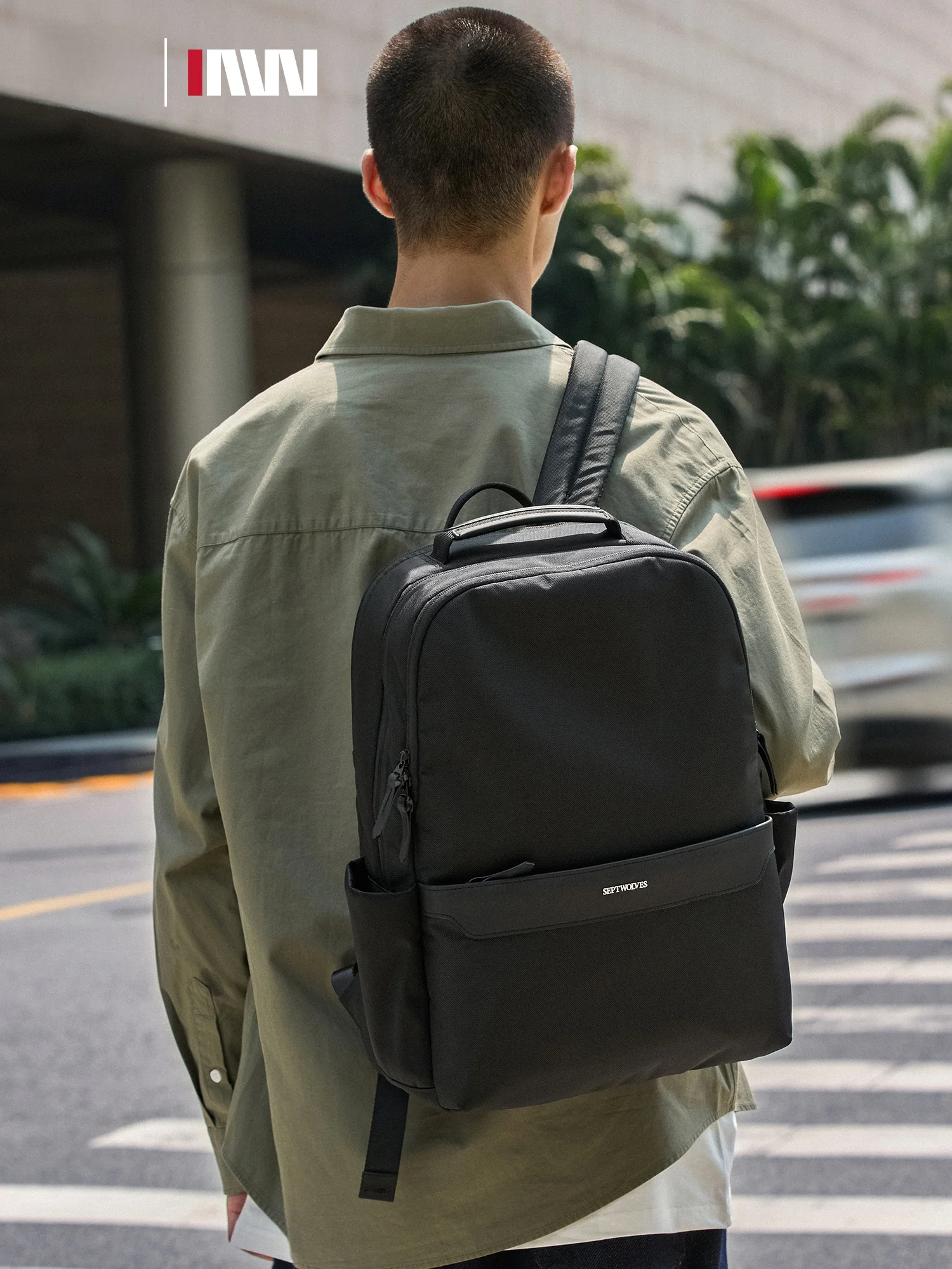 

Septwolves Мужская пригородная BusinAtom Large Capaci Сумка для ноутбука Портативная дорожная сумка Посадковая сумка Повседневная простая Sle