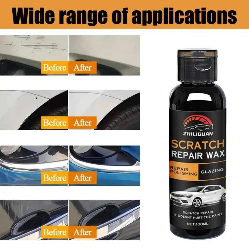 3.38oz Universal Auto Scratch Repair Wax Set, Polish and Wax Scratch Removal Repair Cream for All Vehicles