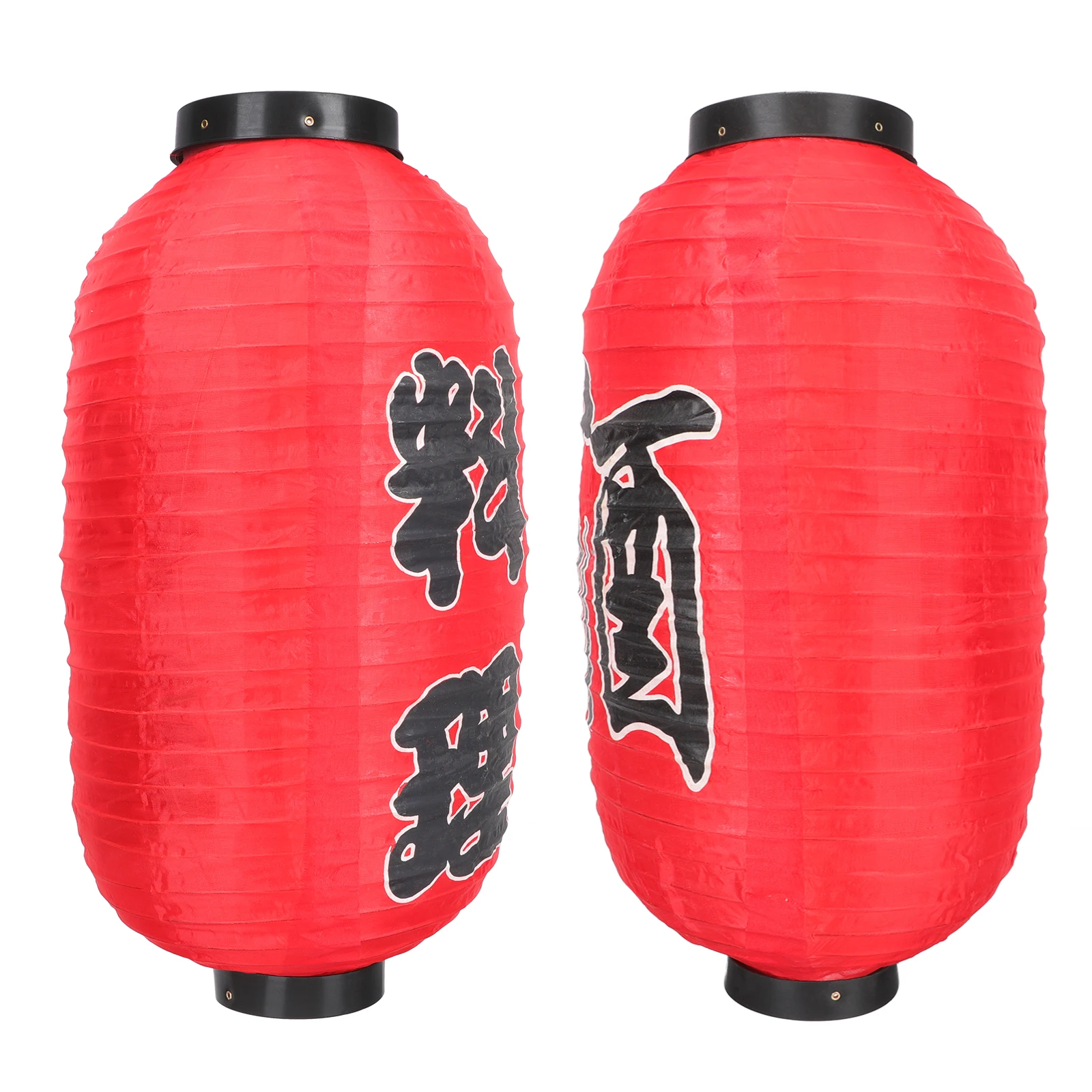 2PCS Waterproof Lanterns Japanese Style Hanging Restaurant Sashimi Shop nament Indoor Outdoor Classic Red Plastic Iron Solar