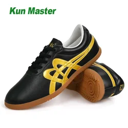 2021 Genuine Leather Kung fu Tai Chi Shoes Taekwondo Sneakers Martial Art Shoes Cowhide Leather Unisex Free Flexible Men Women