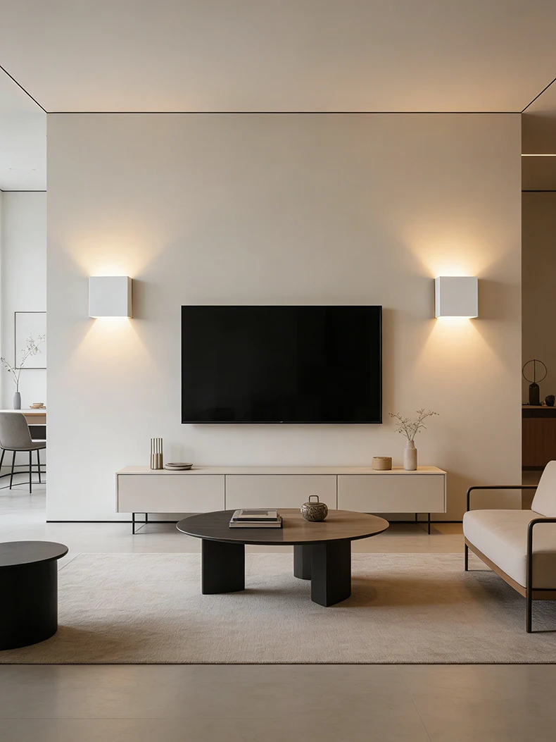 White Gypsum LED Wall Lamp Atmosphere Sconce