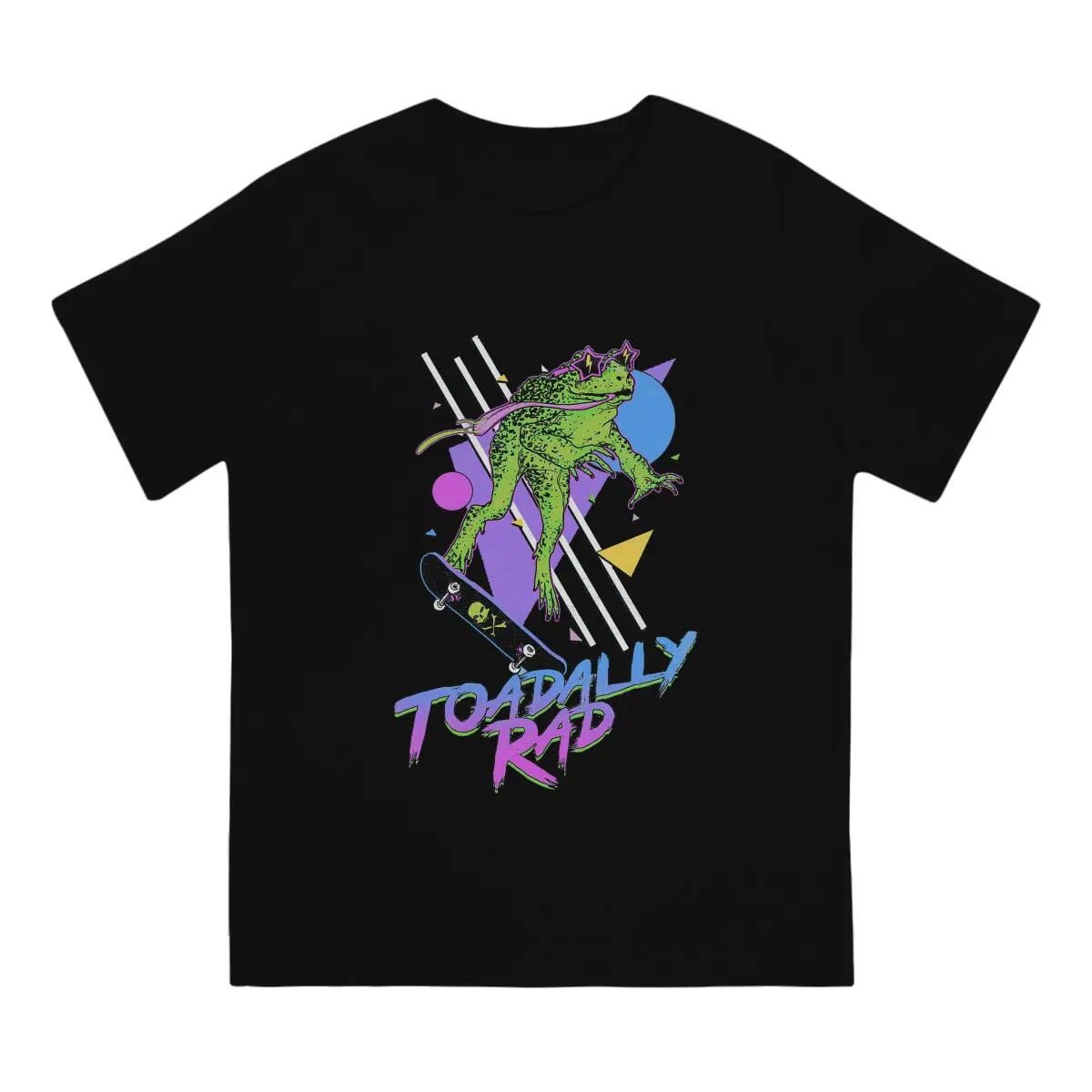 Toadally Rad Fashion Polyester TShirts Funny Frog Animal Men Graphic Streetwear T Shirt O Neck