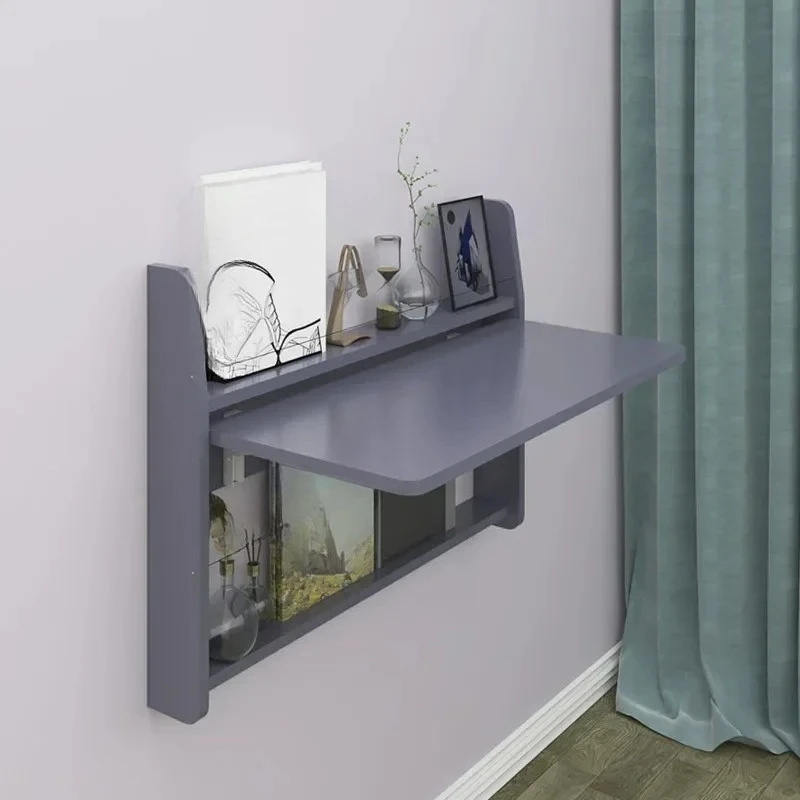 

Small Family Household Wall Hanging Folding Table Expansion Dining Table Multi-functional School Computer Table Storage Rack