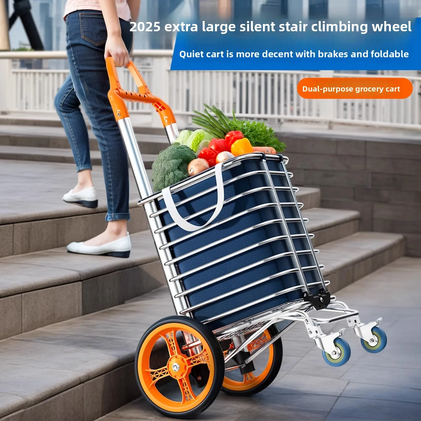 

Small Shopping Cart, Folding Home Shopping Cart, Light and Portable