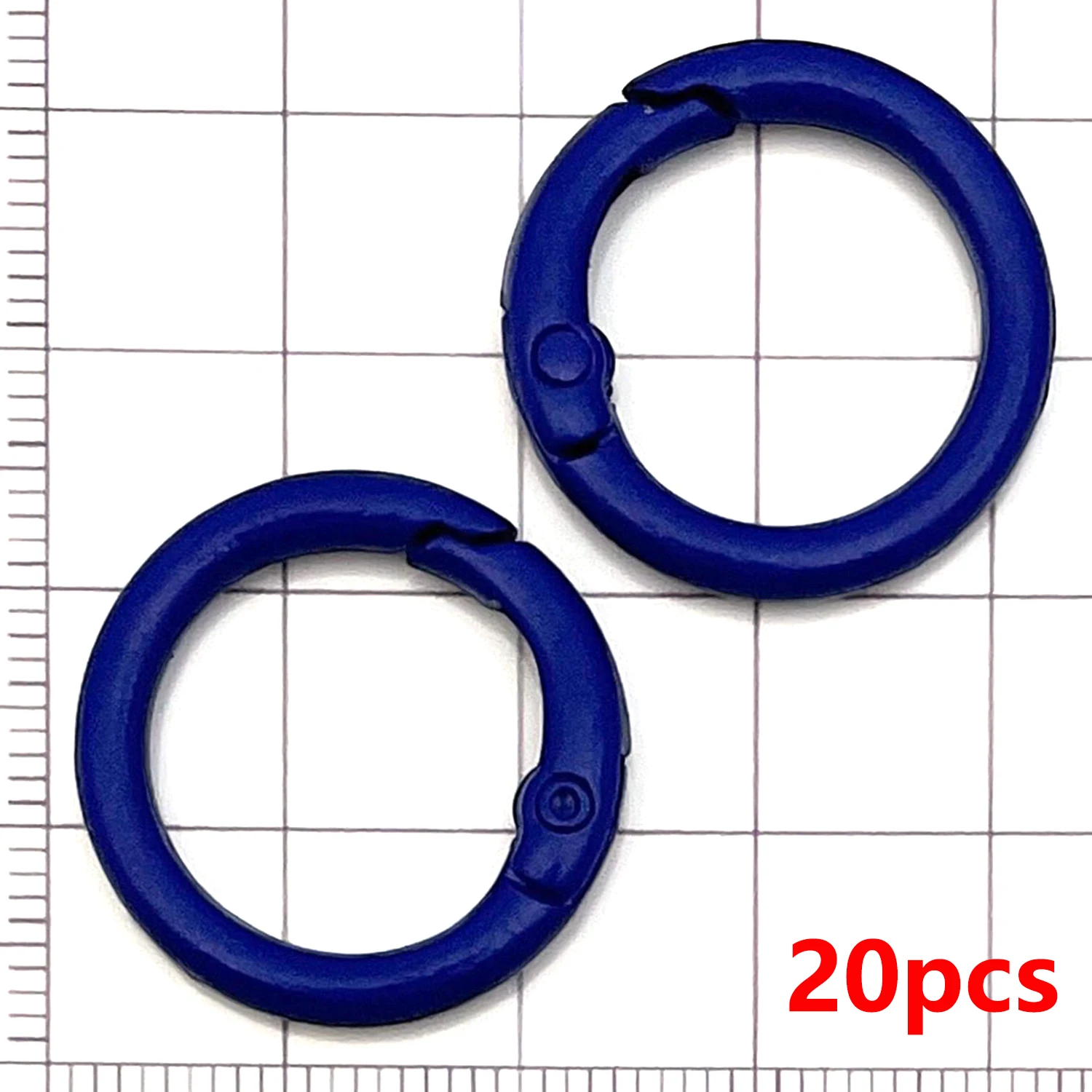 20pcs Matte Spring O Rings for DIY Keychain Making