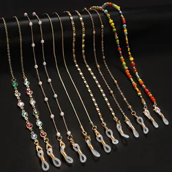 Sun glasses chains for women, crystal chains with acrylic pearls, crystal cables, wholesale fashion jewelry 