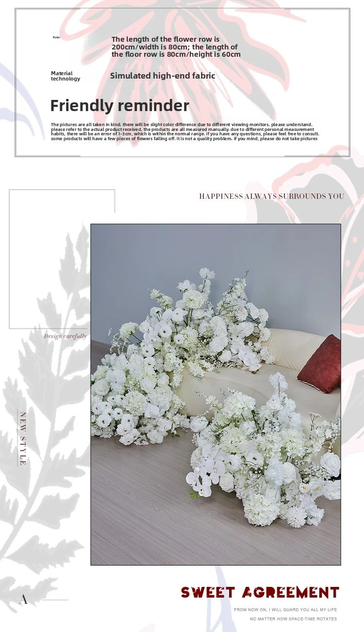 Hochzeits-Kunstblumenreihe, Blumenball, quadratischer Hornbogen, Dekoration, Schaufenster-Display, Heiratsantrag, Event, Blumenhintergrund, Kunstblumen – Detail 6