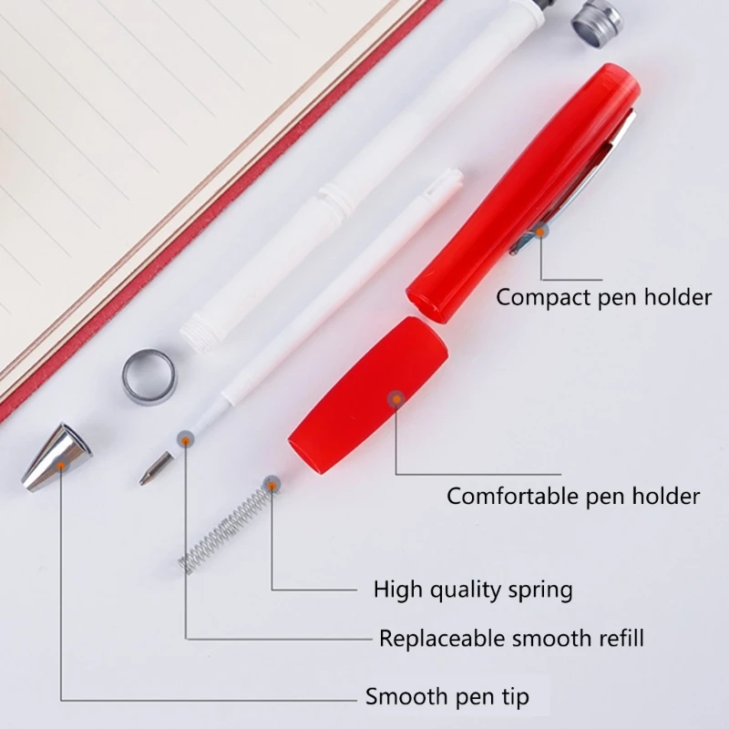 A9LC 7Pcs Retractable Gel Pen 0.5mm, Office Signing Pen Ergonomic Grip Gel Pen Smooth to Write for Writing Drawing