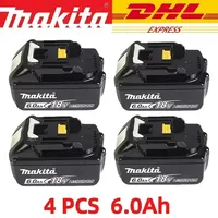 100% Original Makita  18V 6.0Ah-5.0Ah-3.0Ah batería de herramientas  BL1830B BL1840 BL1850 eléctricas batería recargable para