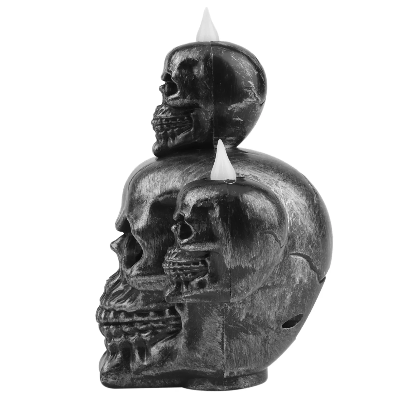 Halloween Horror Skull Head Light Pumpkin Lamp Electronic Candle Light Haunted House Decorations Home Decor