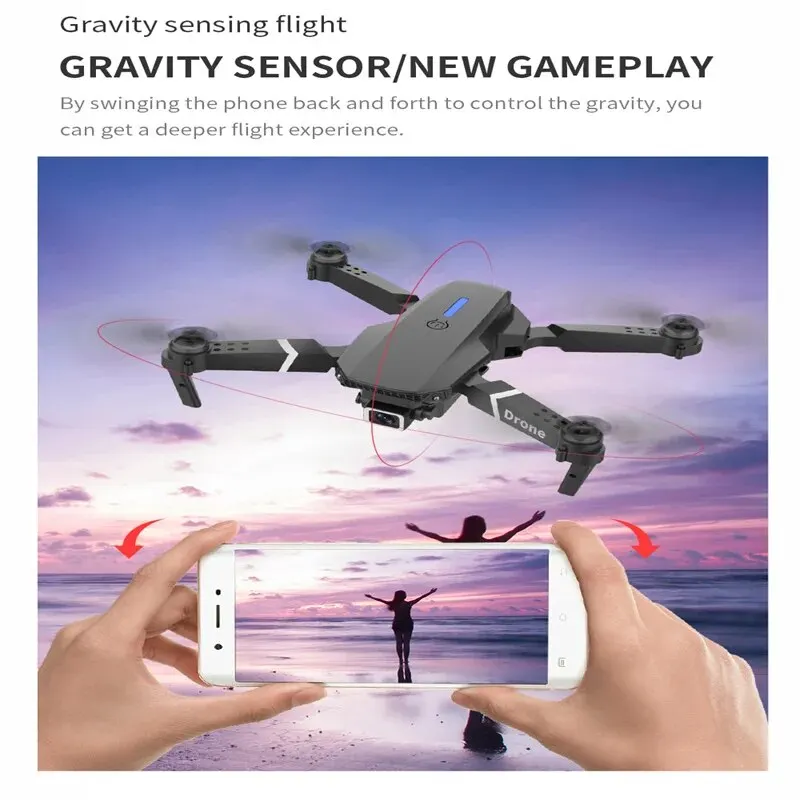 Professional Remote Control Drone E88 HD 4k Aerial Camera Foldable WiFi FPV Mini RC Quadcopter RC Helicopter Children\'s Toy Gift