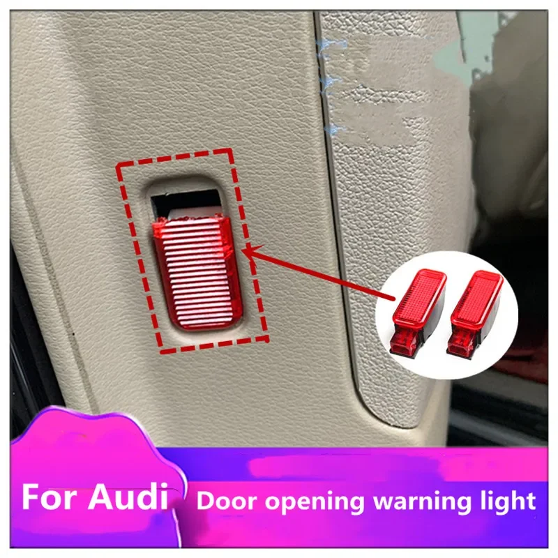 For Audi a3 a4 a5 a6 q5 Brand new 4S shop original door opening warning light foot socket light car door anti-collision light