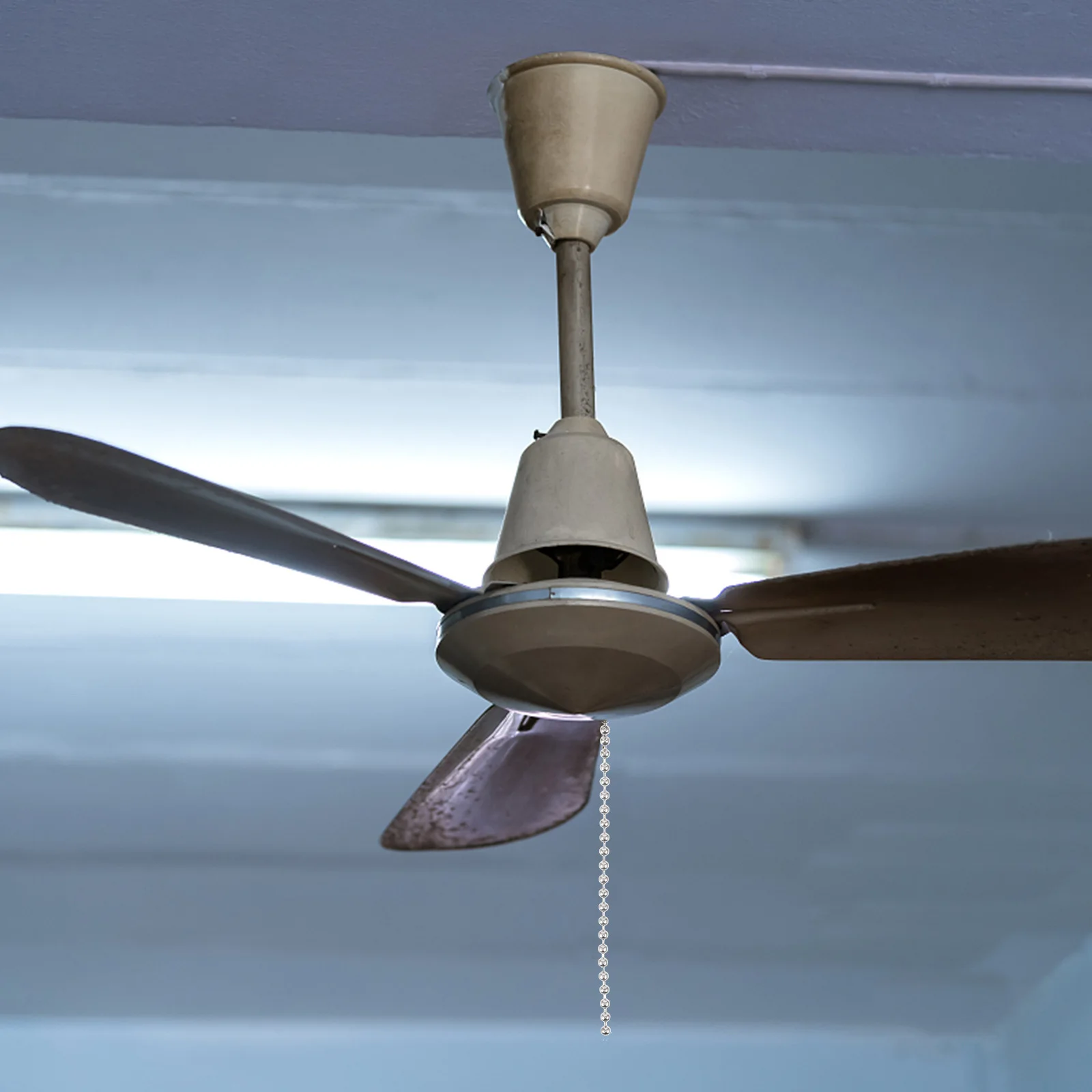 Nickel Ceiling Fan Pull Chain Extension Easy Control Replacement Light Pull Chain Extender for Ceiling Lamp Wall Lamp Cabinet