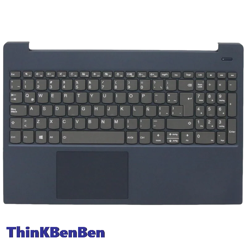 LAS Latin Spanish Blue Keyboard Upper Case Palmrest Shell Cover For Lenovo Ideapad S340 15 15IWL 15IML 15API 15IIL 5CB0S18801